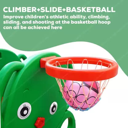 Foldable Garden Slide for Kids Indoor/Outdoor Slider Game for Baby Boys/Girls  (Green, Red)