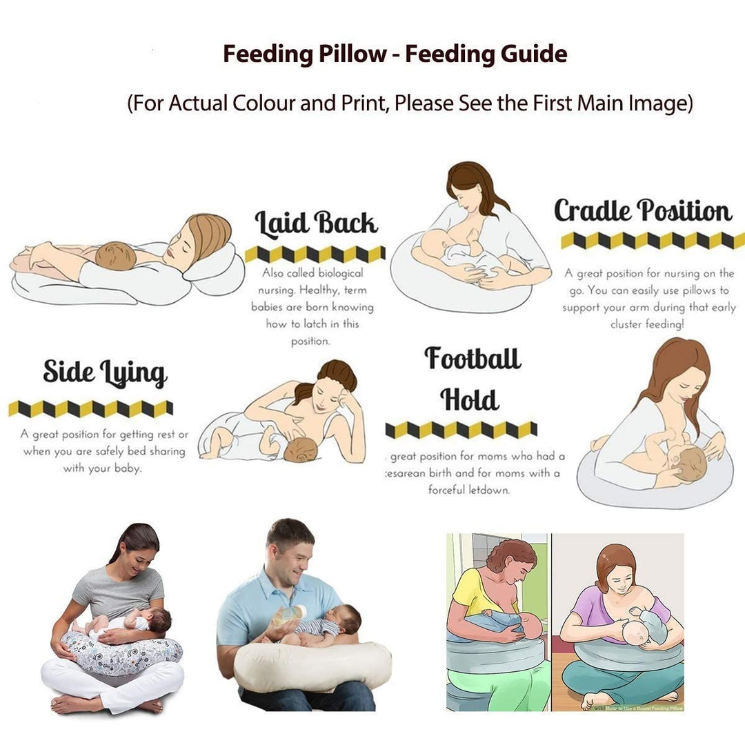 Portable Baby Breast Feeding Pillow for New Born Baby | Infant Baby Nursing Feeding Pillow for Breastfeeding with Removable Cover, Cotton Pillow | Feeding Pillow for New Born Baby