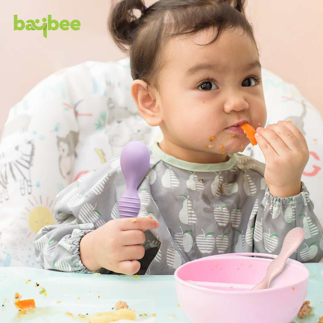 Silicone Baby Spoon Set for Baby Feeding, Non Toxic BPA Free Training Feeding Spoon