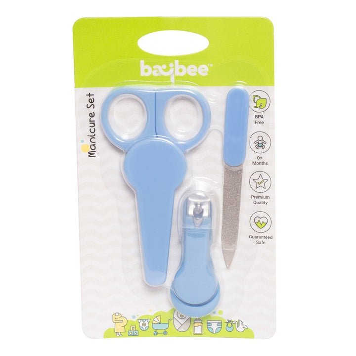 Baby/Newborn Manicure Nail Scissor Set | Pedicure Grooming Kit for Children | Nail Clipper (Blue)