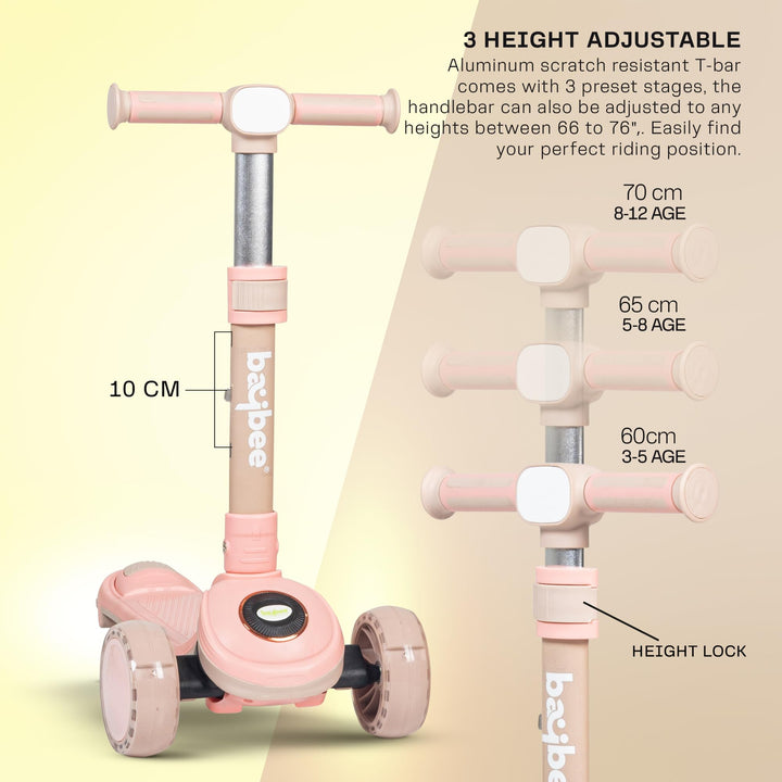 Taz Skate Scooter for Kids, Smart 3 Wheel Kids Scooter with Height Adjustable Runner Scooter for Kids 2 to 10 Years Boys Girls