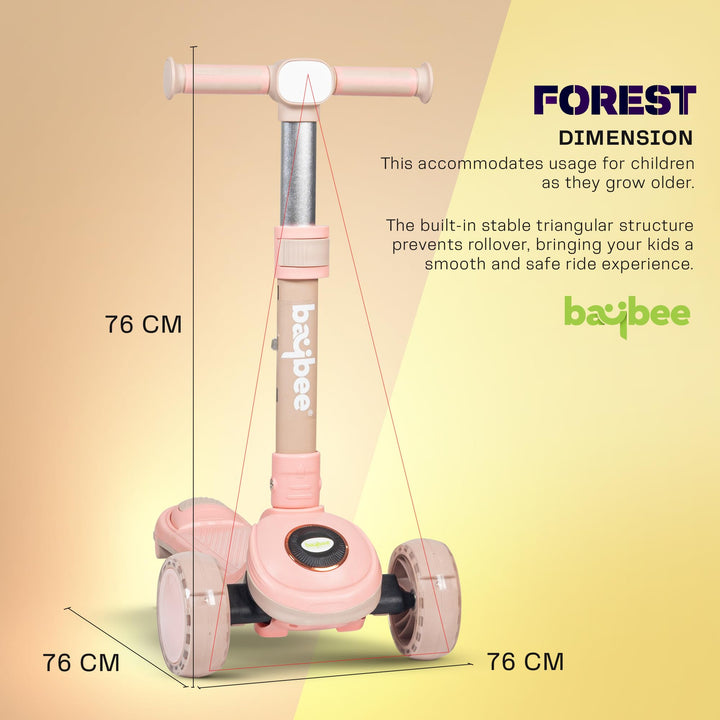 Taz Skate Scooter for Kids, Smart 3 Wheel Kids Scooter with Height Adjustable Runner Scooter for Kids 2 to 10 Years Boys Girls