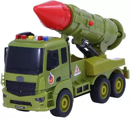 Truck Toy - Missile Launcher Friction Power Army Truck Toy