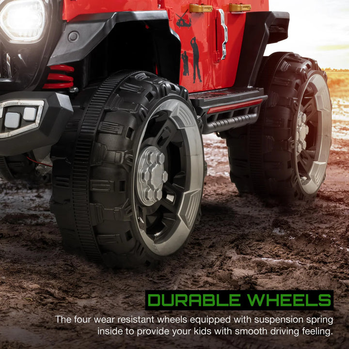 KIDZON Hurricane Battery Operated Jeep for Kids, Ride on Toy Kids Car with Music & Light | Rechargeable Electric Jeep Car for Kids to 2 to 8 Years Boys Girls