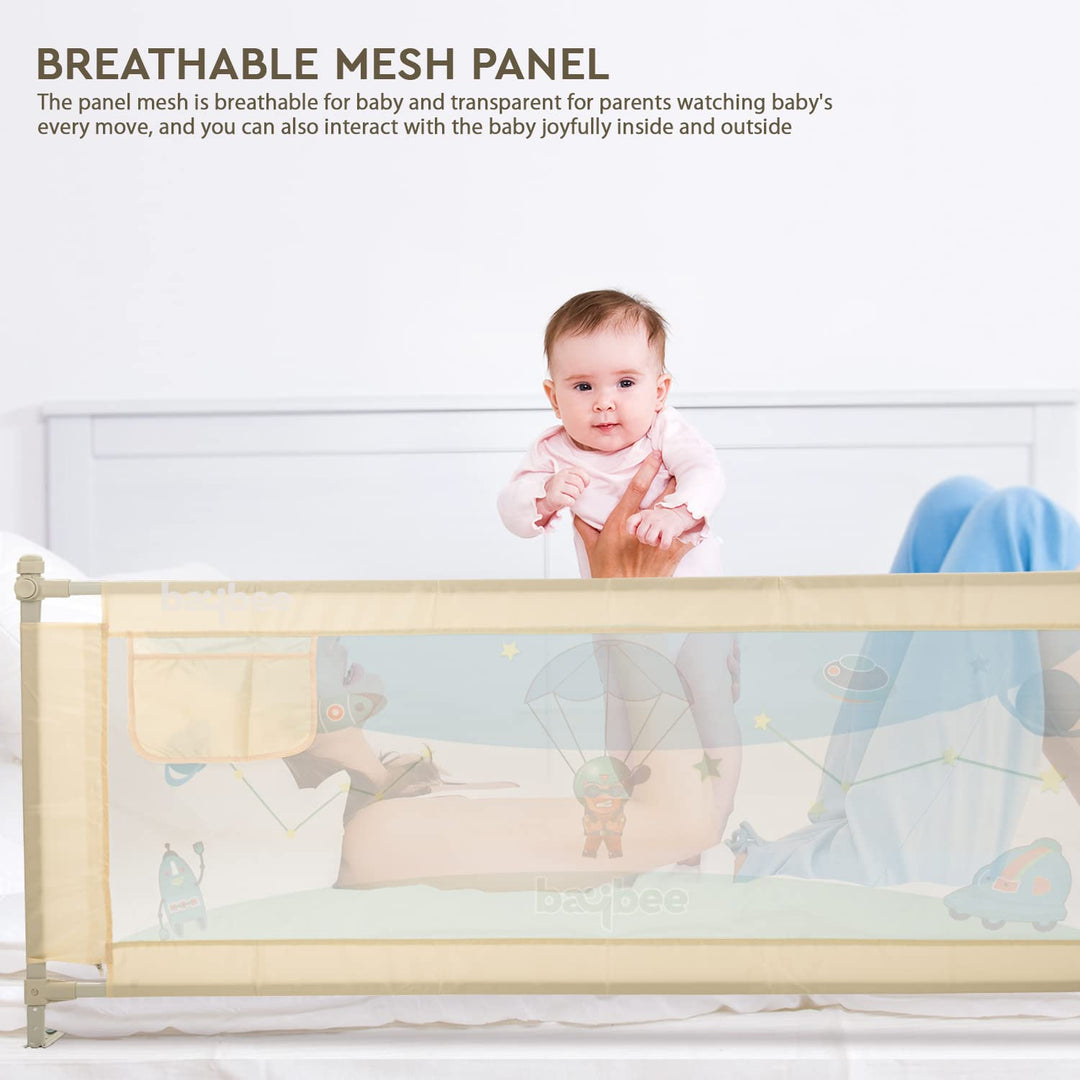 Bed Rail Guard for Baby Safety-Portable and Foldable Full Bed Rail for Kids Pack of 1