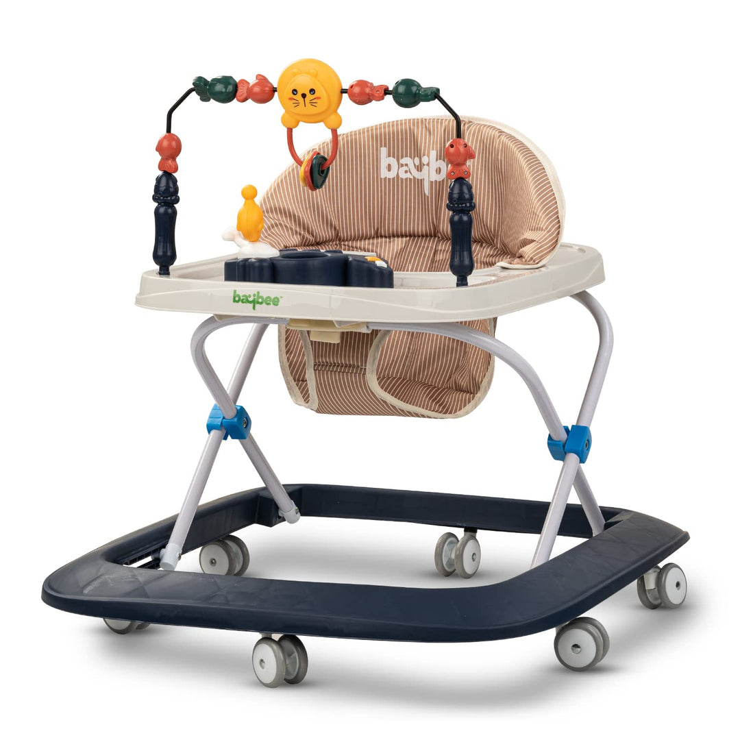 Baby Walker for Kids with 2 Height Adjustable & Tray | Multi-Function Anti-Rollover