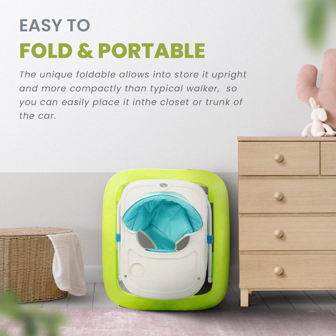 Baby Walker for Kids with 2 Height Adjustable & Tray | Multi-Function Anti-Rollover