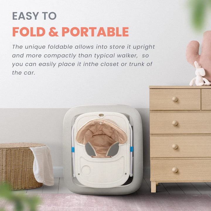 Baby Walker for Kids with 2 Height Adjustable & Tray | Multi-Function Anti-Rollover