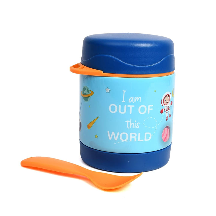 YOUP Stainless Steel Insulated Purple Pink Color Food Jar with Fork MUNCHKIN-325 ml