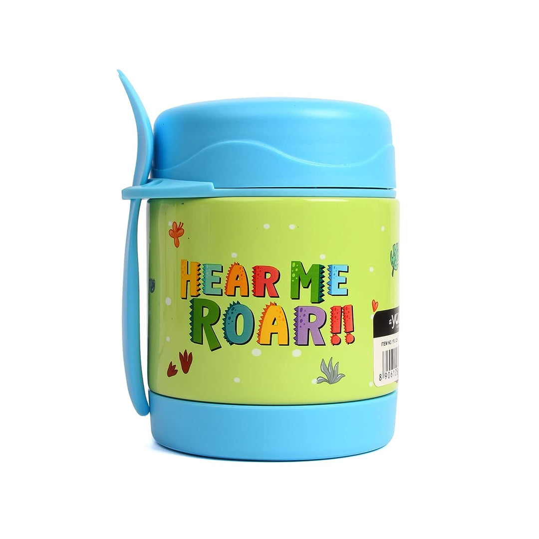 YOUP Stainless Steel Insulated Purple Pink Color Food Jar with Fork MUNCHKIN-325 ml