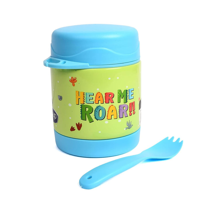 YOUP Stainless Steel Insulated Purple Pink Color Food Jar with Fork MUNCHKIN-325 ml