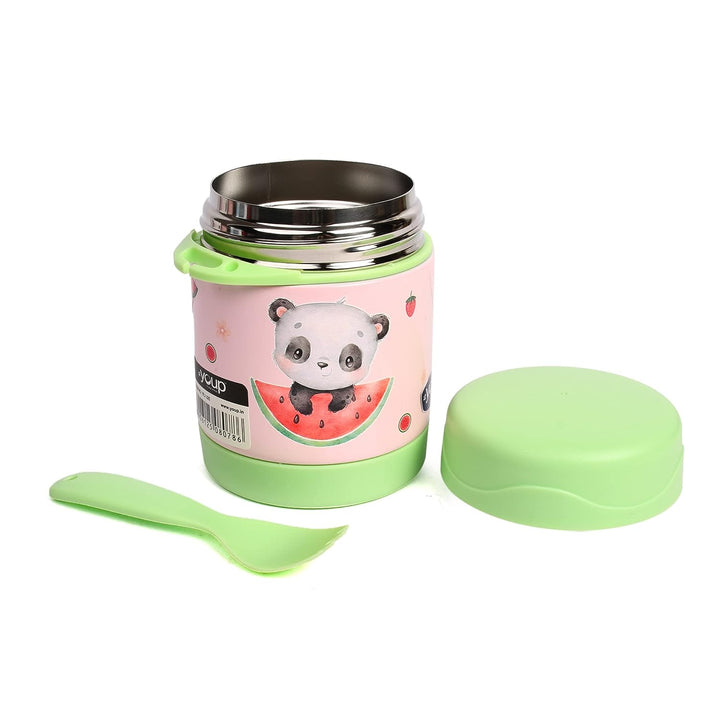 YOUP Stainless Steel Insulated Purple Pink Color Food Jar with Fork MUNCHKIN-325 ml