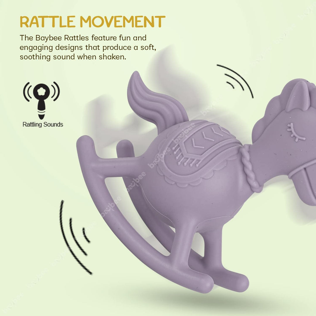 Silicone Teether for Baby, BPA Free 100% Food Grade Teether for Teething Babies Gums | Easy to Hold Grasp Chewing Teething Toy | Silicone Teether for 6 to 12 Months Baby Infant