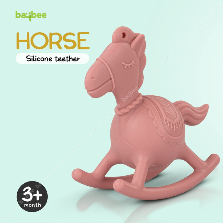 Silicone Teether for Baby, BPA Free 100% Food Grade Teether for Teething Babies Gums | Easy to Hold Grasp Chewing Teething Toy | Silicone Teether for 6 to 12 Months Baby Infant