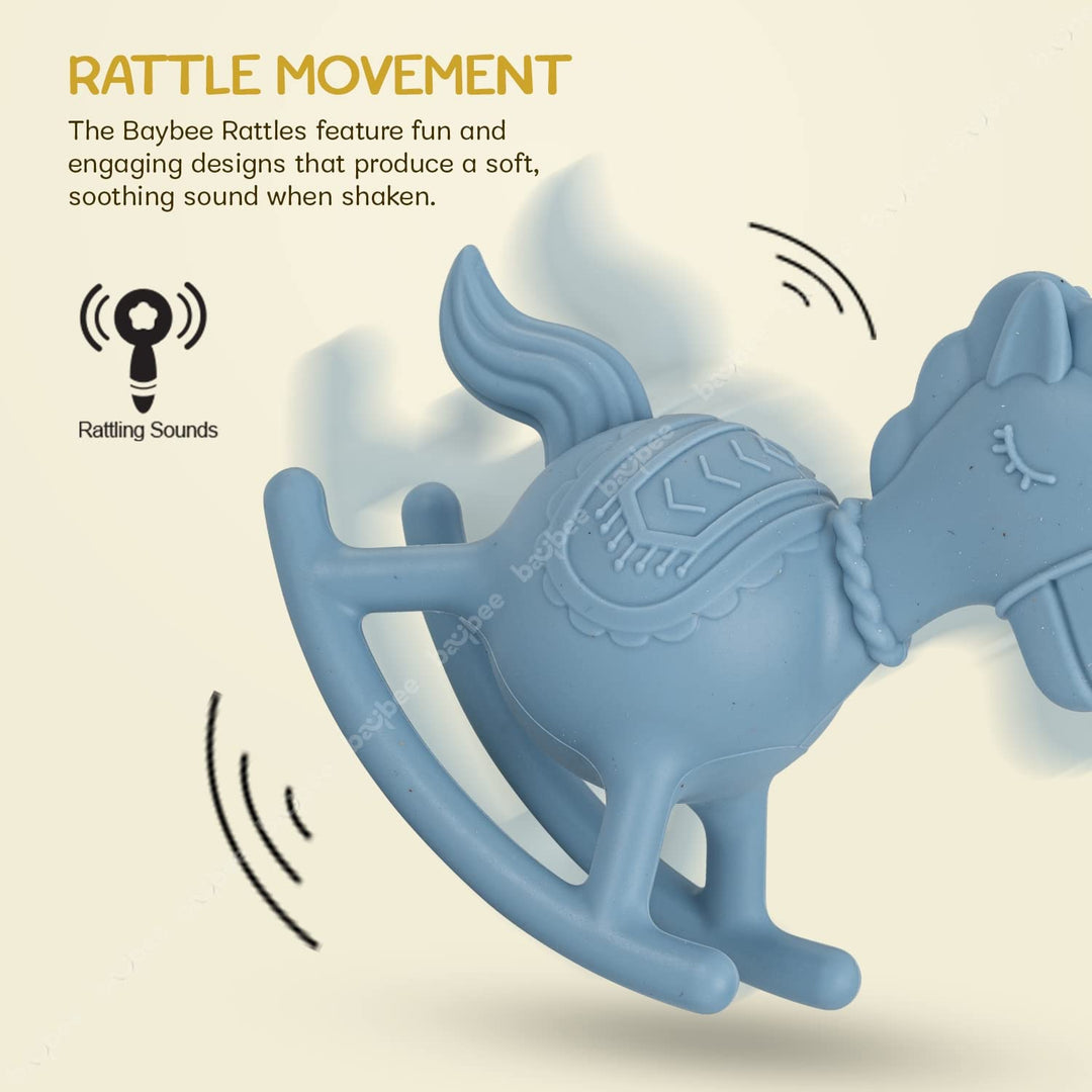 Silicone Teether for Baby, BPA Free 100% Food Grade Teether for Teething Babies Gums | Easy to Hold Grasp Chewing Teething Toy | Silicone Teether for 6 to 12 Months Baby Infant