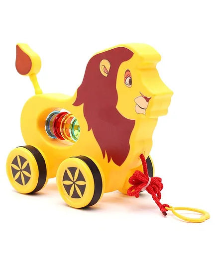 Virgo Toys Pull Along Buddy Lion - Yellow