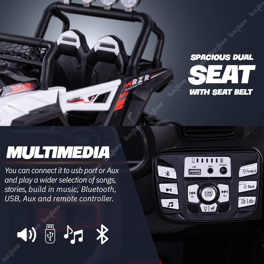 Battery Operated Jeep for Kids with Bluetooth, Music & Light | Rechargeable Car | Electric Jeep Car for Kids 3 to 8 Years Boys Girls