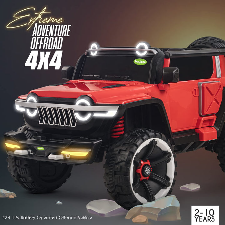 Kidzon Hulk Kids Battery Operated Jeep for Kids with Music & Light