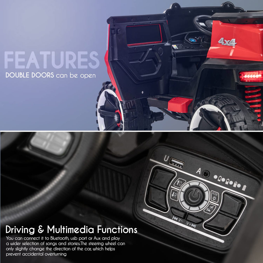 Kidzon Hulk Kids Battery Operated Jeep for Kids with Music & Light