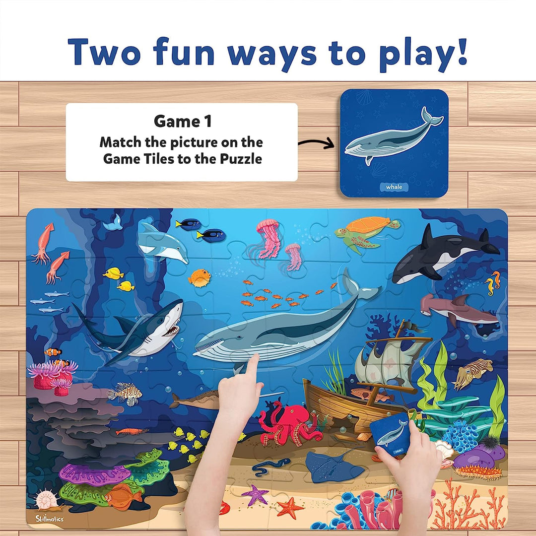 Skillmatics Floor Puzzle & Game - Piece & Play Underwater Animals, Jigsaw Puzzle