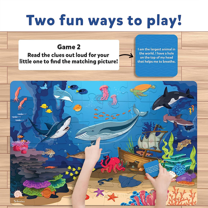 Skillmatics Floor Puzzle & Game - Piece & Play Underwater Animals, Jigsaw Puzzle