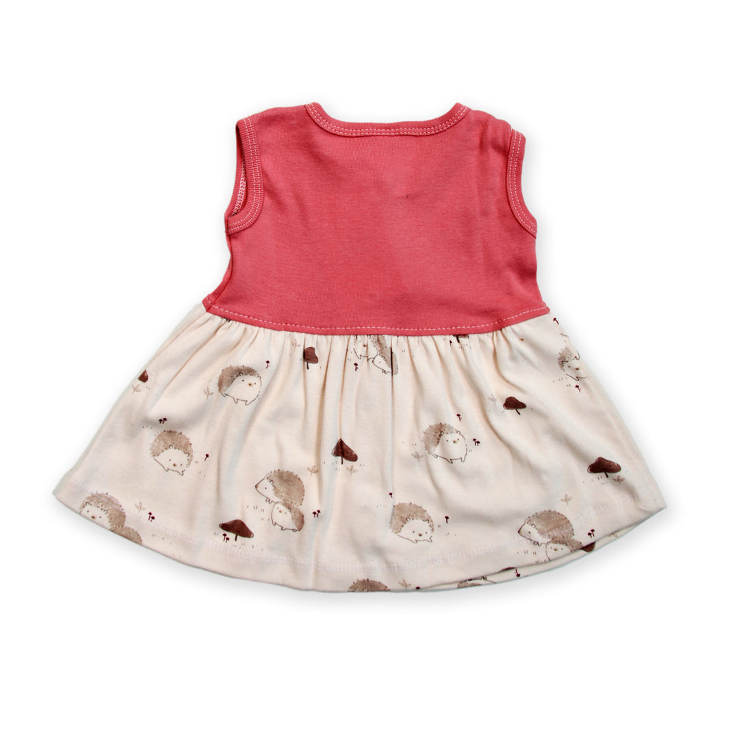 Girls Cotton Frock Sleeve less Knee Length Frocks for Newborn Girls Midi Dress