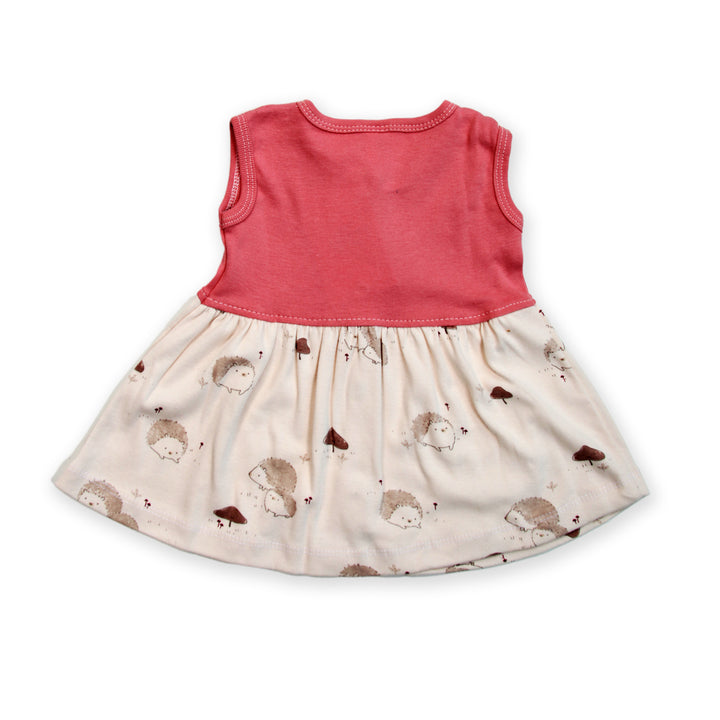 Girls Cotton Frock Sleeve less Knee Length Frocks for Newborn Girls Midi Dress