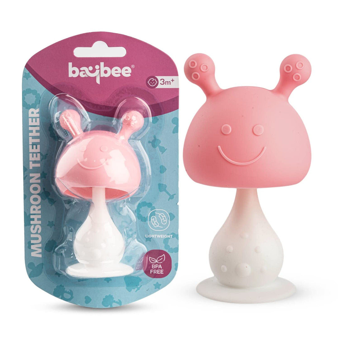 Silicone Teether for Babies| Non Toxic and BPA Free Teether| Food Grade Silicone Teether for Infants| Easy to chew, Teething Toy for Kids Above 3 Months (Blue)