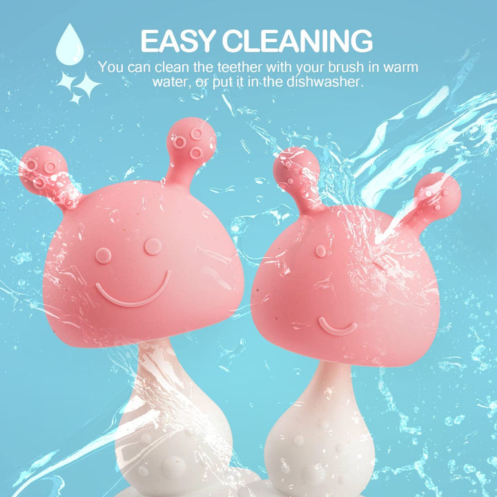 Silicone Teether for Babies| Non Toxic and BPA Free Teether| Food Grade Silicone Teether for Infants| Easy to chew, Teething Toy for Kids Above 3 Months (Blue)