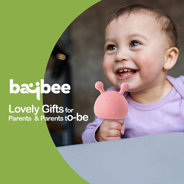 Silicone Teether for Babies| Non Toxic and BPA Free Teether| Food Grade Silicone Teether for Infants| Easy to chew, Teething Toy for Kids Above 3 Months (Blue)