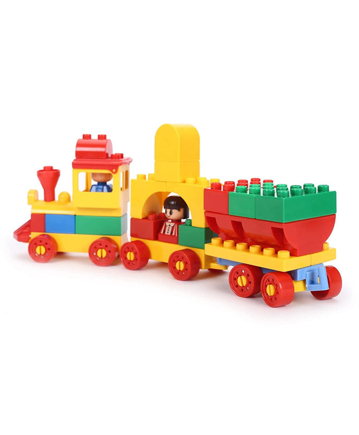 Virgo Toys Play Blocks Highway Vehicle Set & Junior Train Set (Combo)
