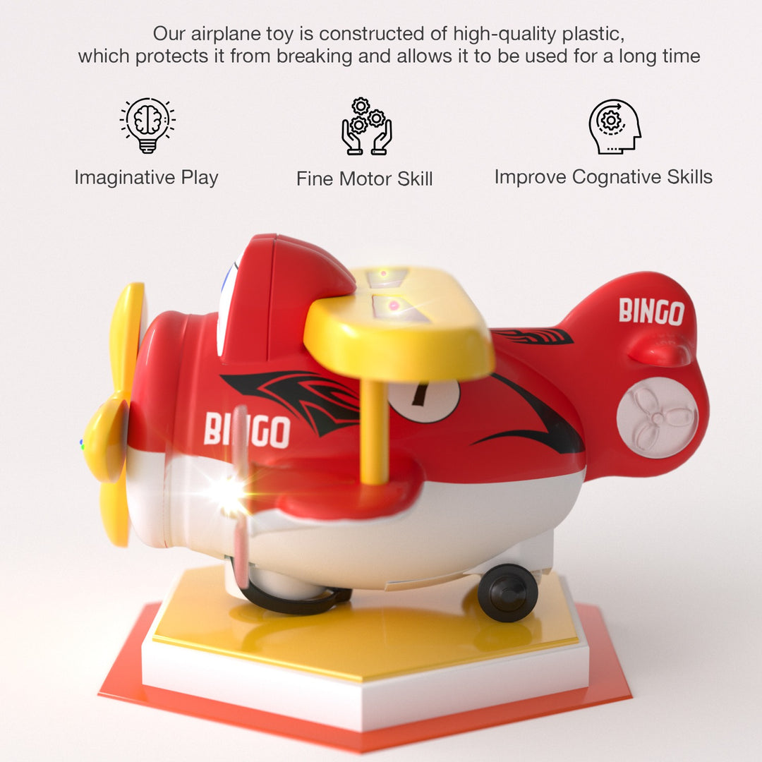 Bingo Airplane Toys - BPA Free, Aero Plane for Improving Aeronautical Knowledge of Children