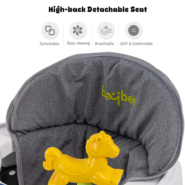 Kidzee Round Kids Walker with Foldable & 3 Height Adjustable | Walker for Baby