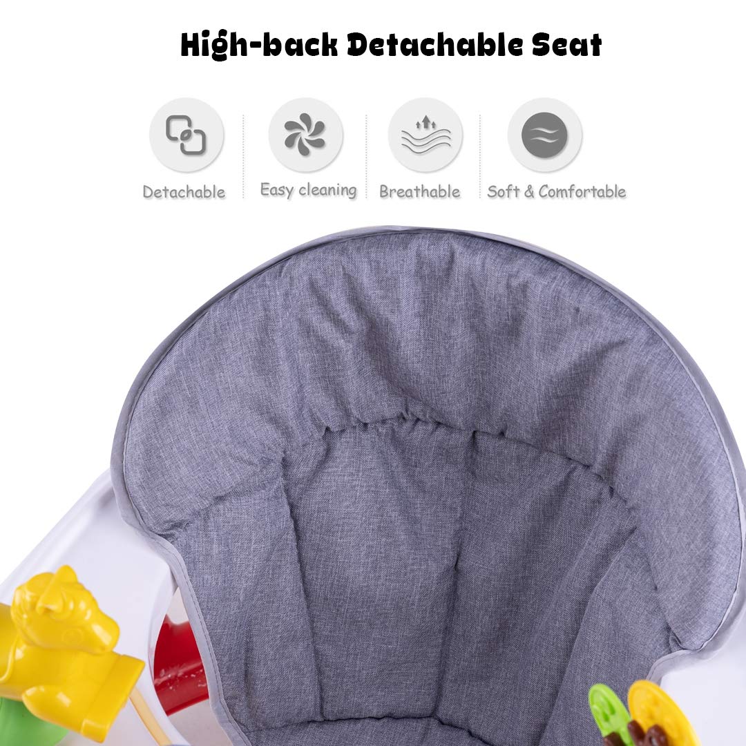 Kidzee Round Kids Walker with Foldable & 3 Height Adjustable | Walker for Baby